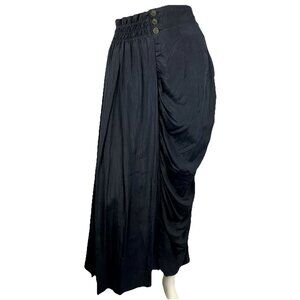 Vintage 80s 90s Matsuda Nicole Draped Bustle Skirt Avant Garde Sculptural Black